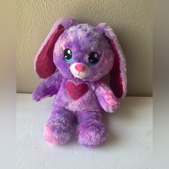 Build a Bear Heartables Bunny Purple plush stuffed 16β - Picture 5 of 5